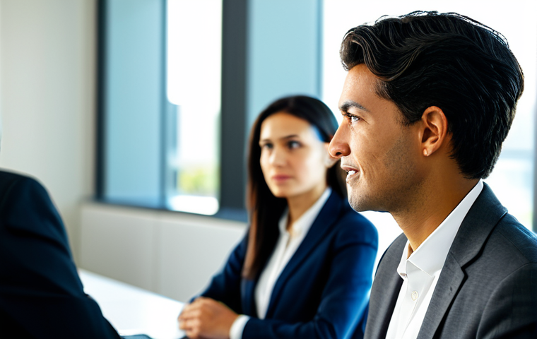 A professional businesswoman and a professional businessman, both fully clothed in modest business attire, are engaged in a deep, respectful conversation. They are seated at a polished conference table in a modern, sunlit office, with subtle background blur showing a professional corporate environment. The businesswoman is leaning slightly forward, listening intently, with an empathetic and genuine expression. The businessman is speaking calmly, with open body language, indicating a collaborative exchange. Perfect anatomy, correct proportions, natural pose, well-formed hands, proper finger count, natural body proportions. safe for work, appropriate content, fully clothed, professional, high-resolution photography, crisp focus, vibrant colors, soft lighting.