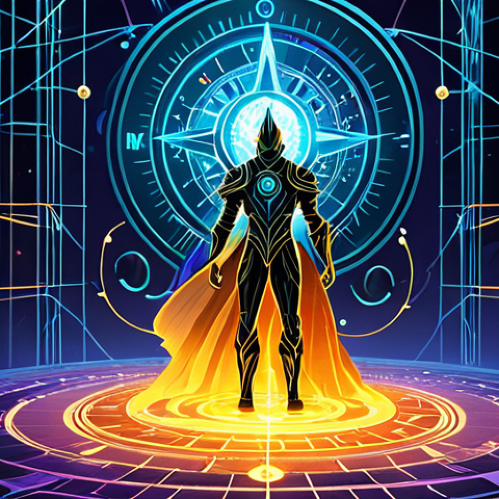 목적을 위한 우선순위 설정 방법 - **Prompt:** A dynamic, slightly fantastical digital art illustration depicting a determined individu...