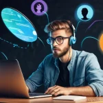 목적 중심 생활을 위한 자원 활용 방법 - **Prompt:** A vibrant, dynamic image depicting a modern person, gender-neutral, aged around 25-35, s...