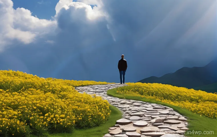 목적 중심 삶의 정신적 건강 영향 - **Prompt: "A serene, contemplative young woman, appearing to be in her early 20s, sits quietly in a ...