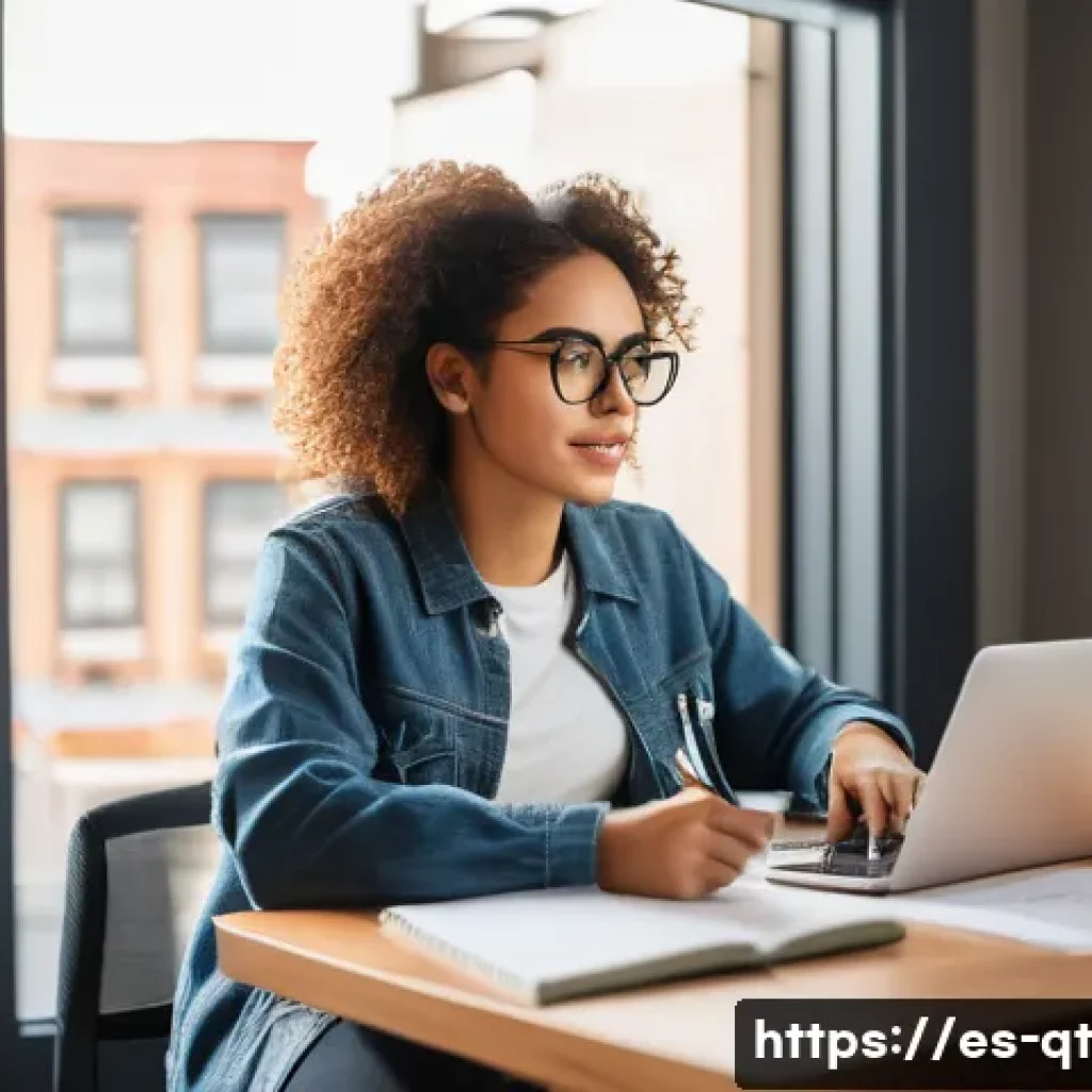 목적을 향한 지속적 성장 방법 - A focused young Hispanic woman sitting at a modern desk in a cozy home office, surrounded by motivat...