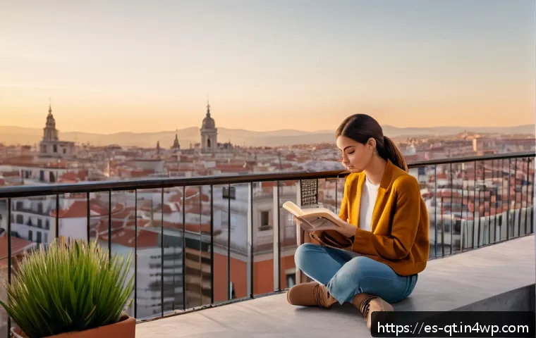 목적 중심 삶을 위한 자기 평가 방법 - A serene scene of a young Hispanic woman sitting cross-legged on a cozy balcony overlooking a vibran...