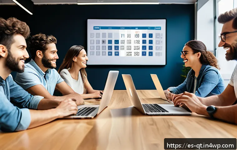 목적 중심적 목표 달성을 위한 동아리 운영 - A diverse group of young adults in a modern coworking space, engaged in a lively meeting around a la...